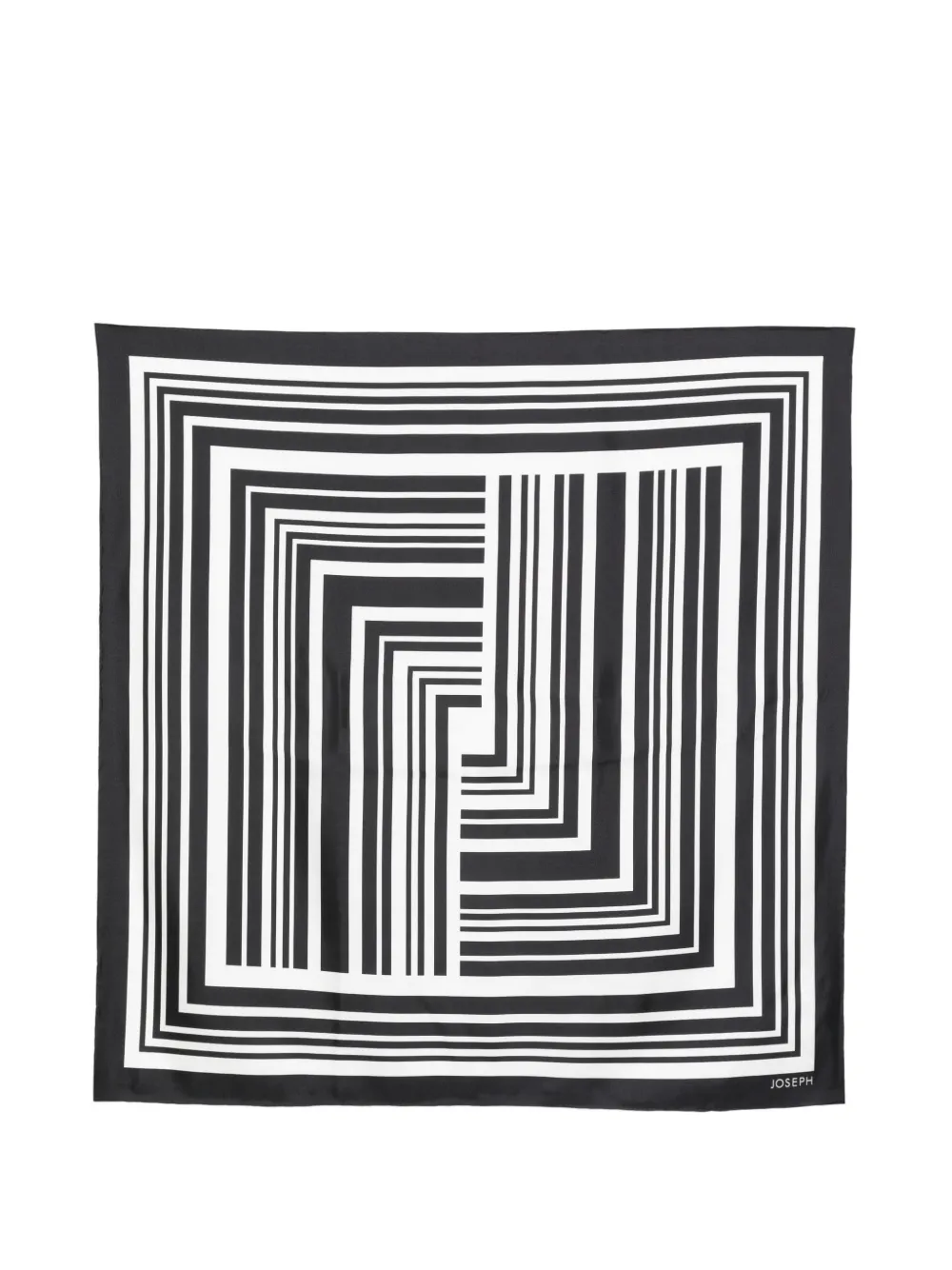 JOSEPH geometric silk scarf - Nero