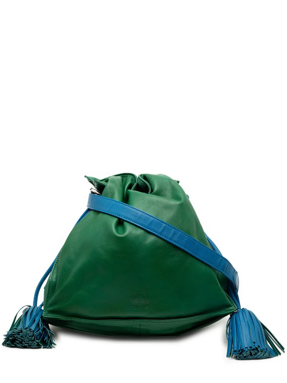 Loewe Pre-Owned 2020-2025 Bicolor Nappa Flamenco Tassel 30 crossbody bag - Blu