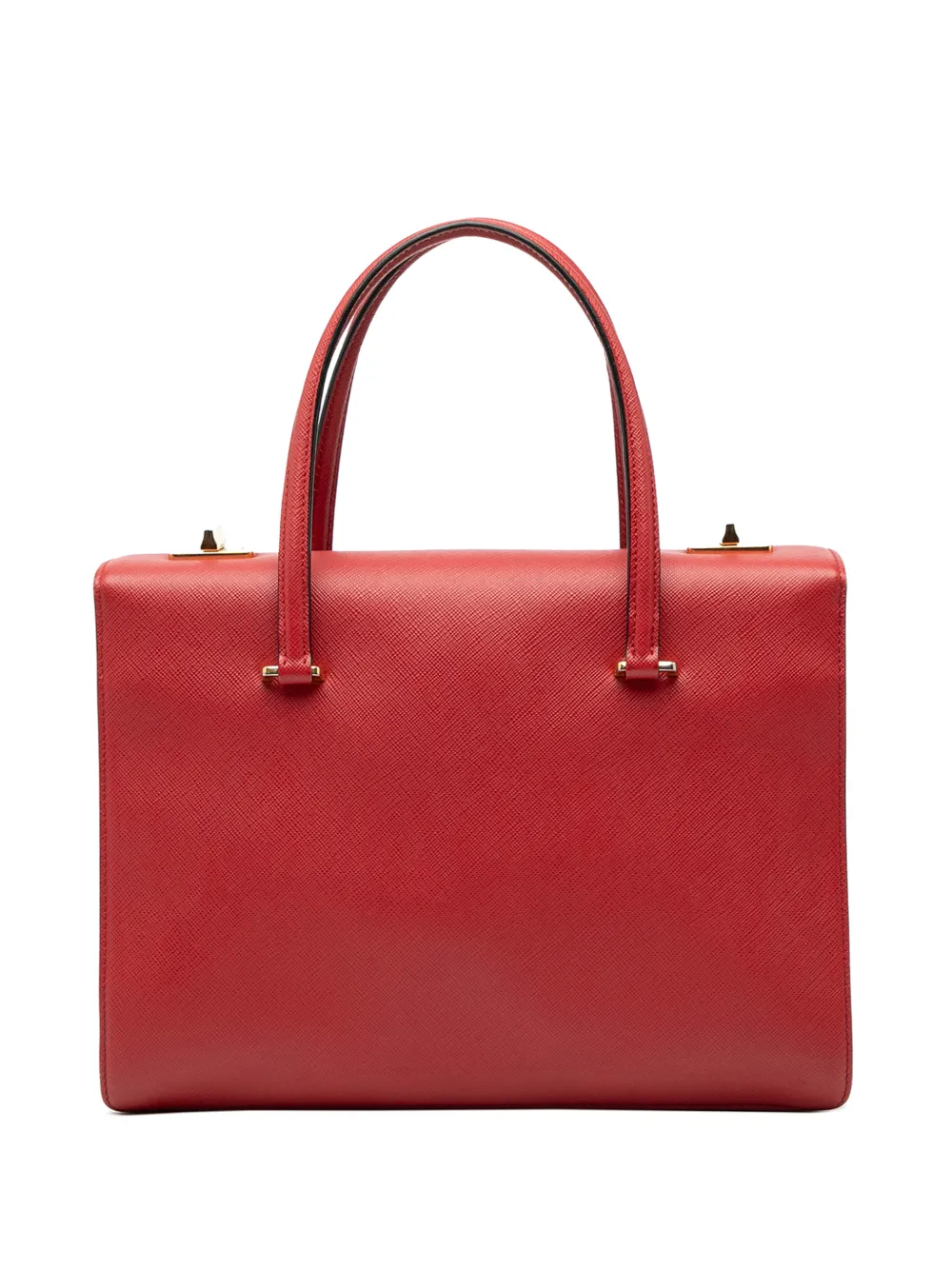 Prada Pre-Owned 2010-2025 Saffiano Turnlock handbag - Rosso