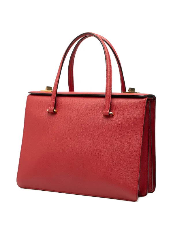Prada Pre-Owned 2010-2025 サフィアーノ ターンロック ハンドバッグ 