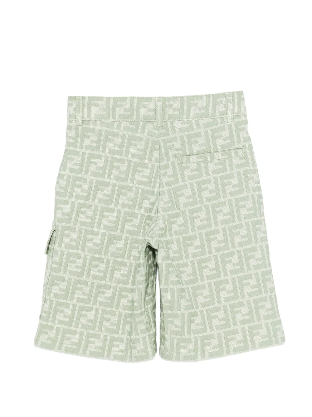 Fendi Kids cargo shorts met logopatroon Groen