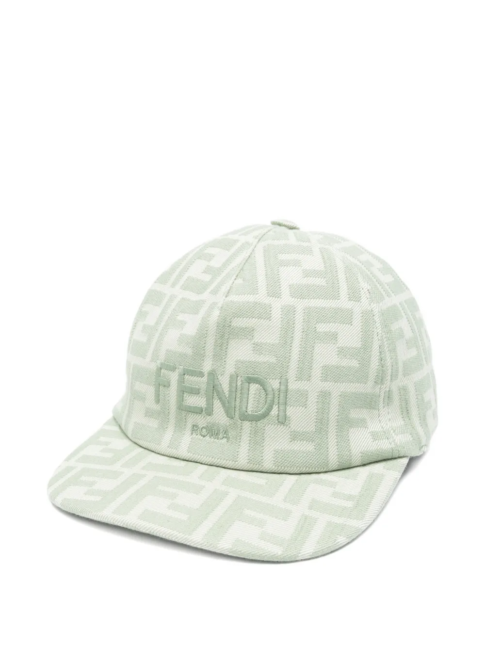 Fendi Kids logo-pattern cap - Verde