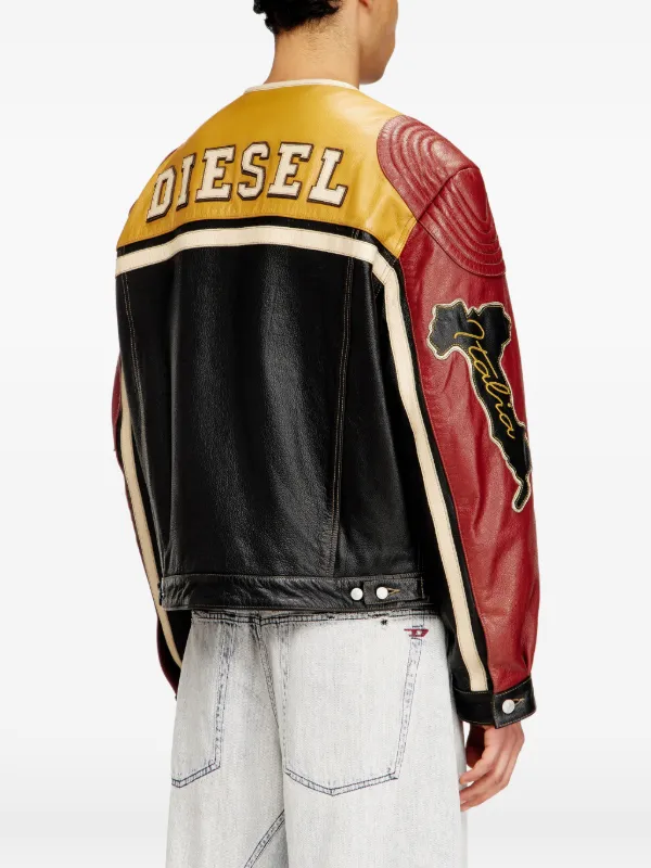 DIESEL Riders Jacket フード付き 新品同様 SALE‼️ Diesel L-Coug-20th Leather Jacket | Black | FARFETCH