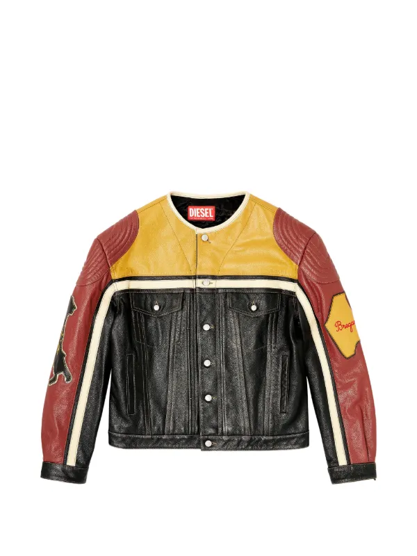 Diesel L-Coug-20th レザージャケット | ブラック | FARFETCH JP
