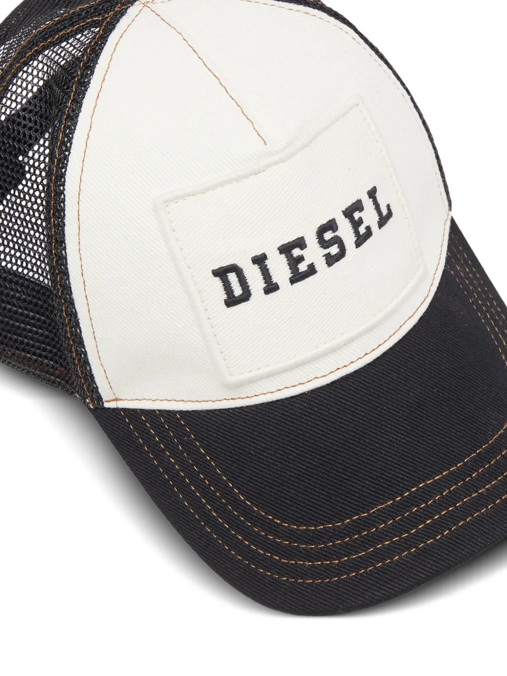  Diesel Embroidered-patch Cap - White 
