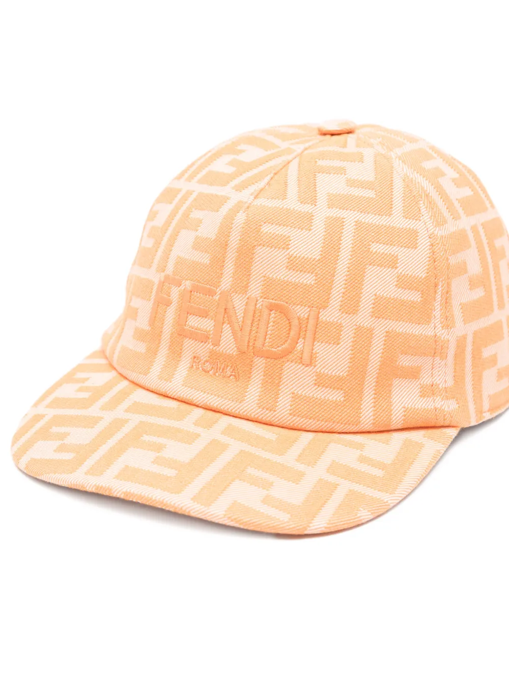  Fendi Kids Logo-pattern Cap - Orange 