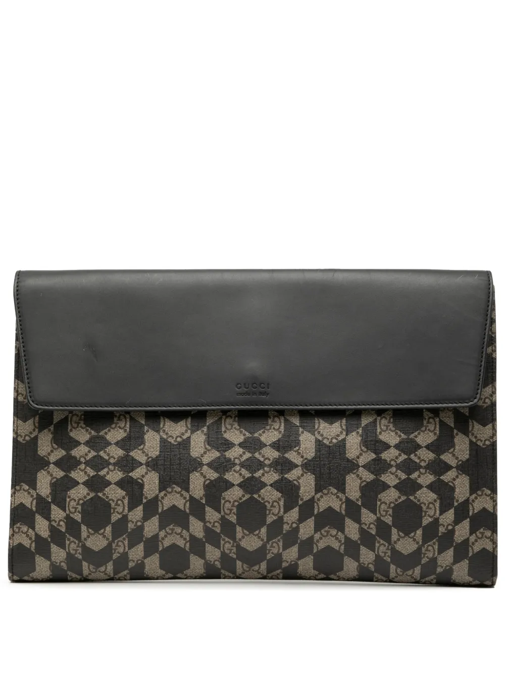 Gucci Pre-Owned 2016-2025 GG Supreme Caleido clutch bag - Nero