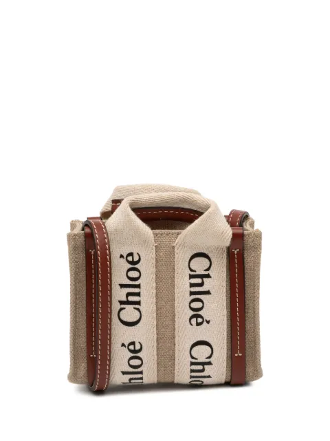 Chloé Pre-Owned 2023 Nano Canvas Woody satchel