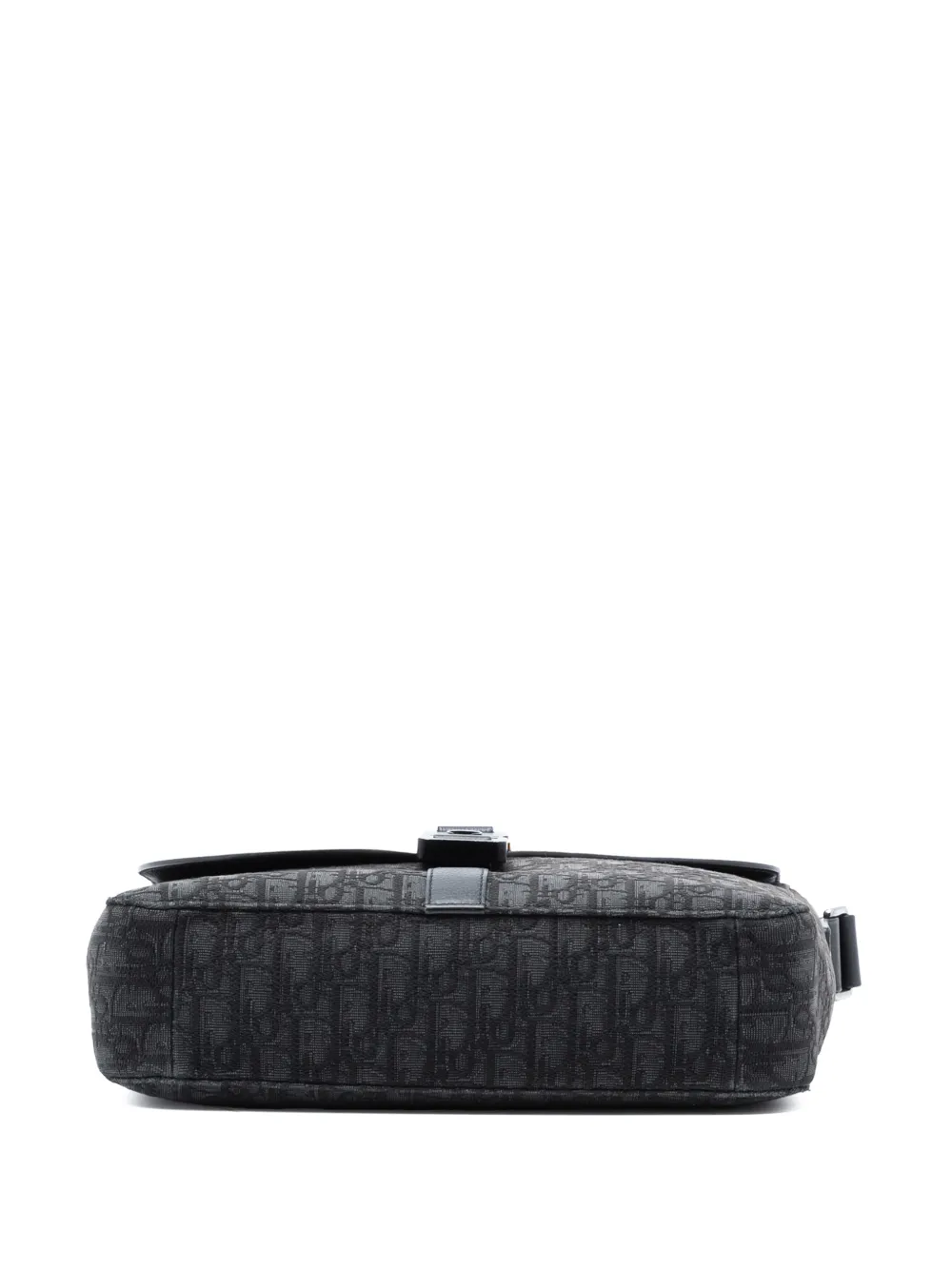 2023 Medium Oblique Canvas And Grained Calfskin Saddle Messenger Bag With Flap Crossbody Bag