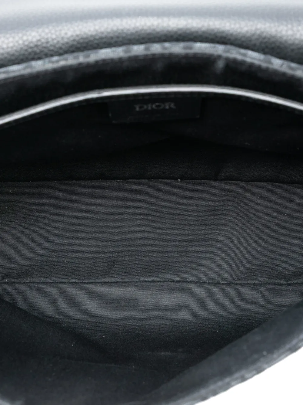 2023 Medium Oblique Canvas And Grained Calfskin Saddle Messenger Bag With Flap Crossbody Bag