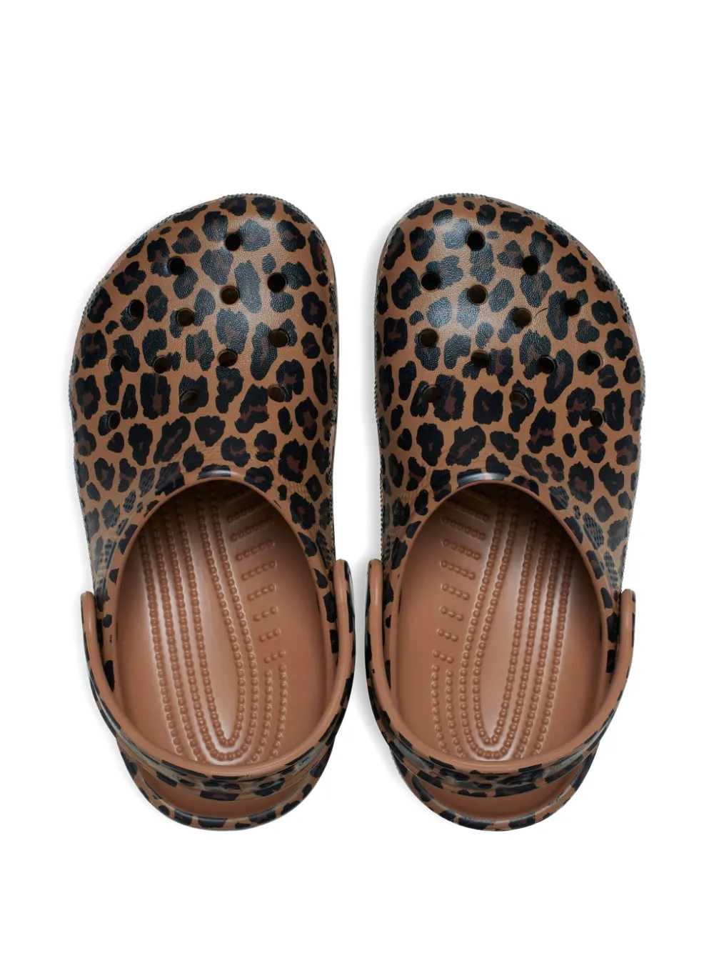 Crocs Kids Classic leopard-print clog sandals Bruin