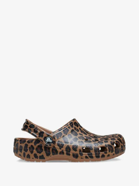 Crocs Kids Classic leopard-print clog sandals