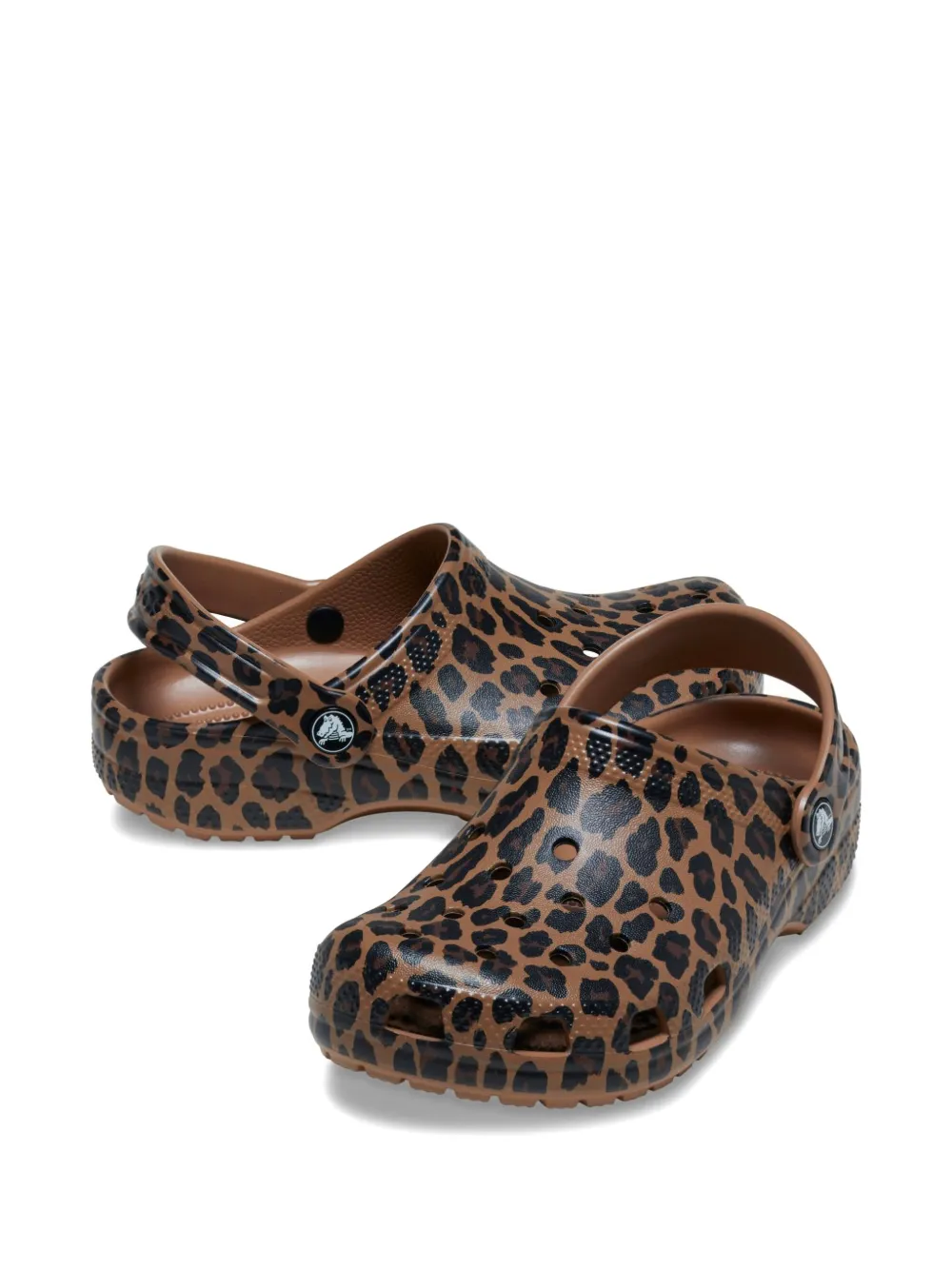 Crocs Kids Classic leopard-print clog sandals Bruin