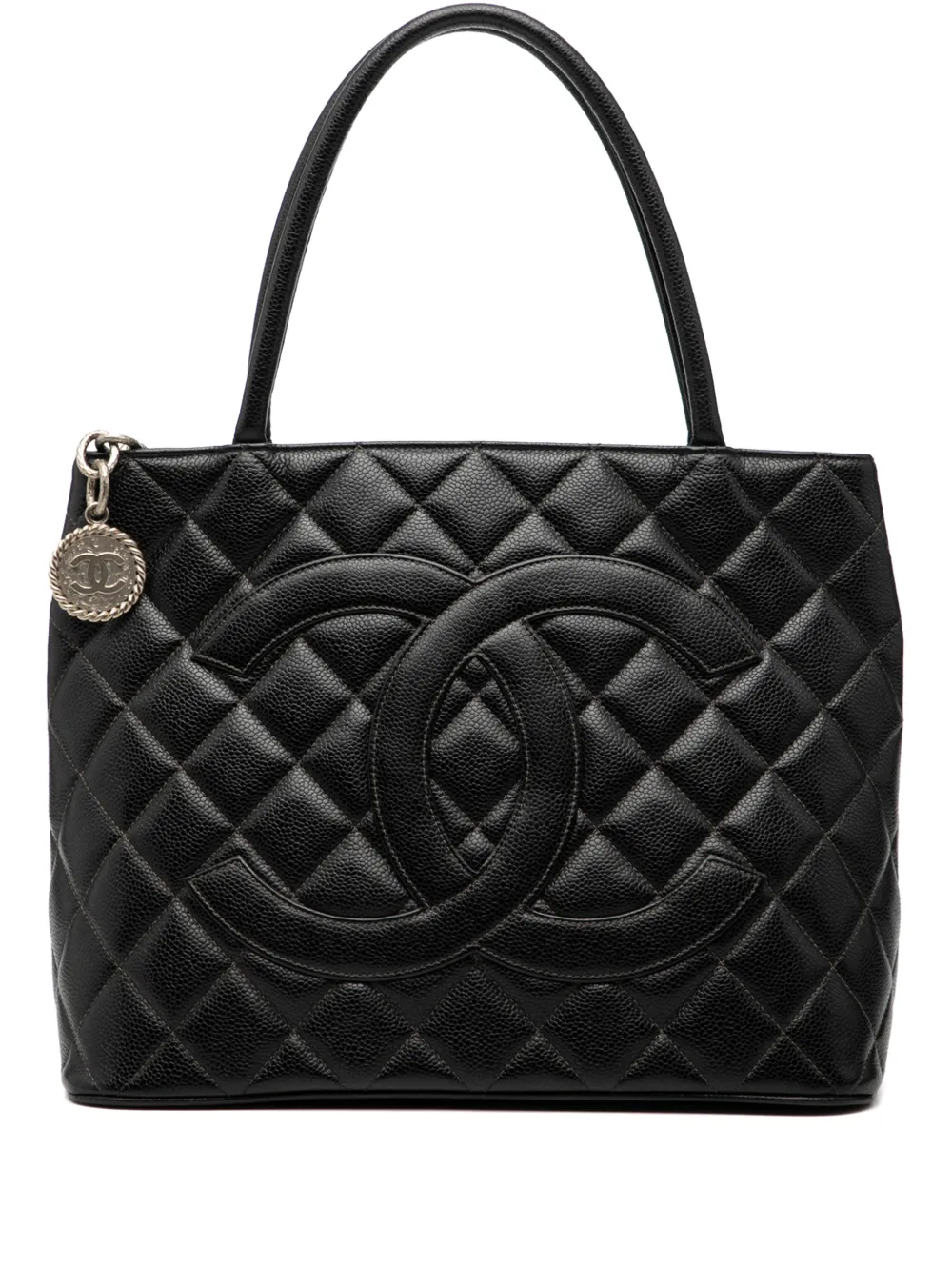 CHANEL Pre-Owned 2000-2002 Caviar Medallion tote bag - Nero
