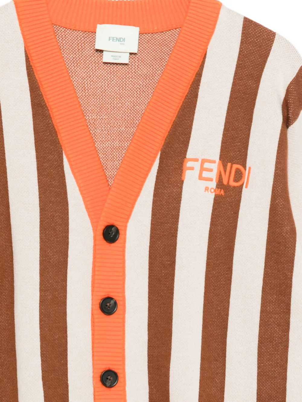 Fendi Kids Vest met V-hals Beige
