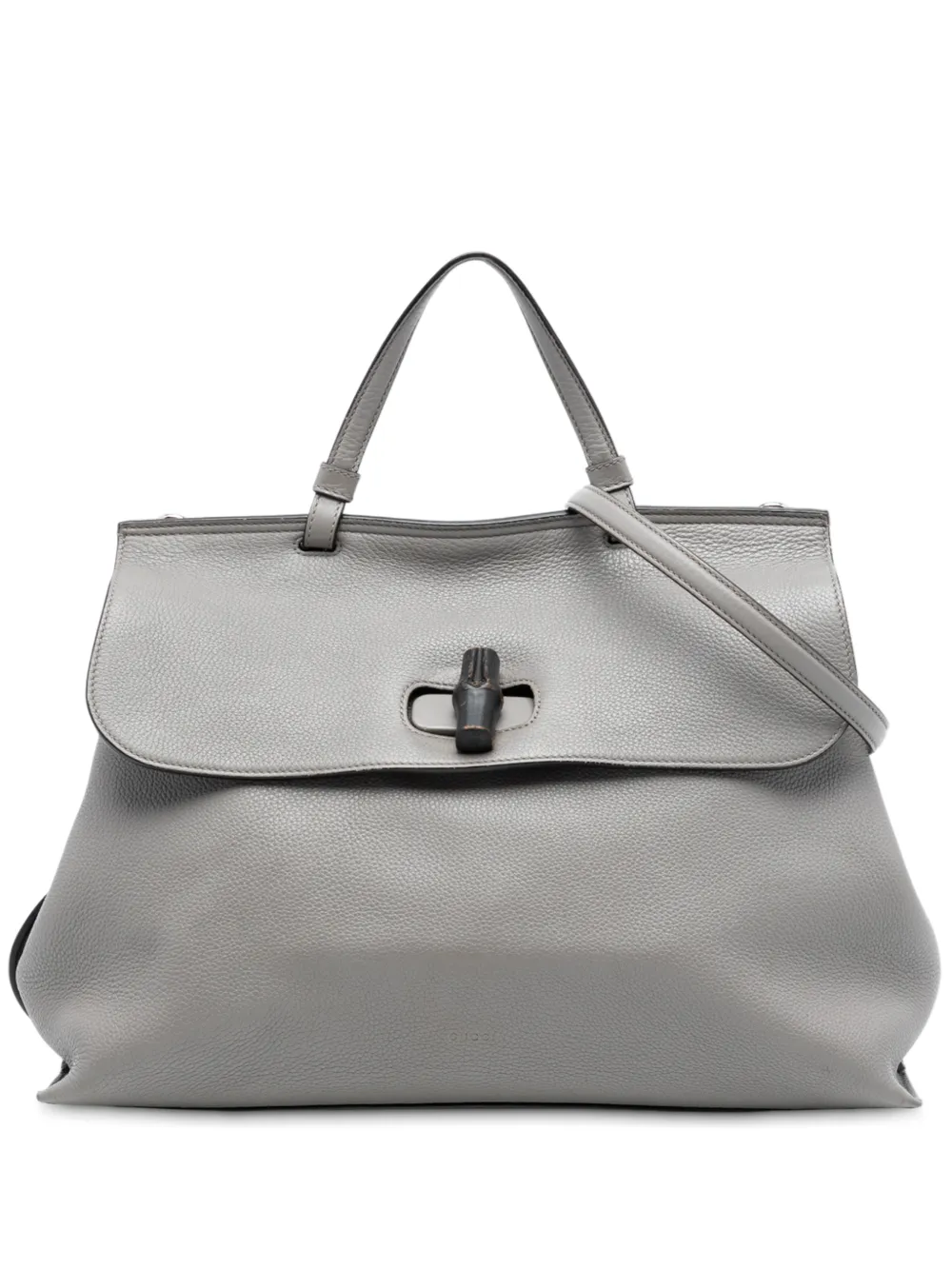 Gucci Pre-Owned 2000-2015 Large Leather Bamboo Daily satchel - Grau