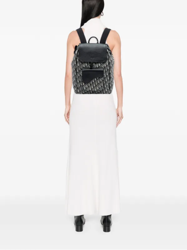 Christian Dior Pre-Owned 2023 Oblique Canvas Saddle Backpack 