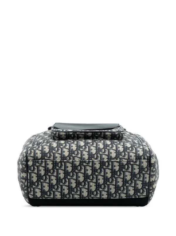 Pre-Loved Dior Oblique Canvas Saddle Backpack Christian Dior Pre-Owned 2023 Oblique Canvas Saddle Backpack  main image 2