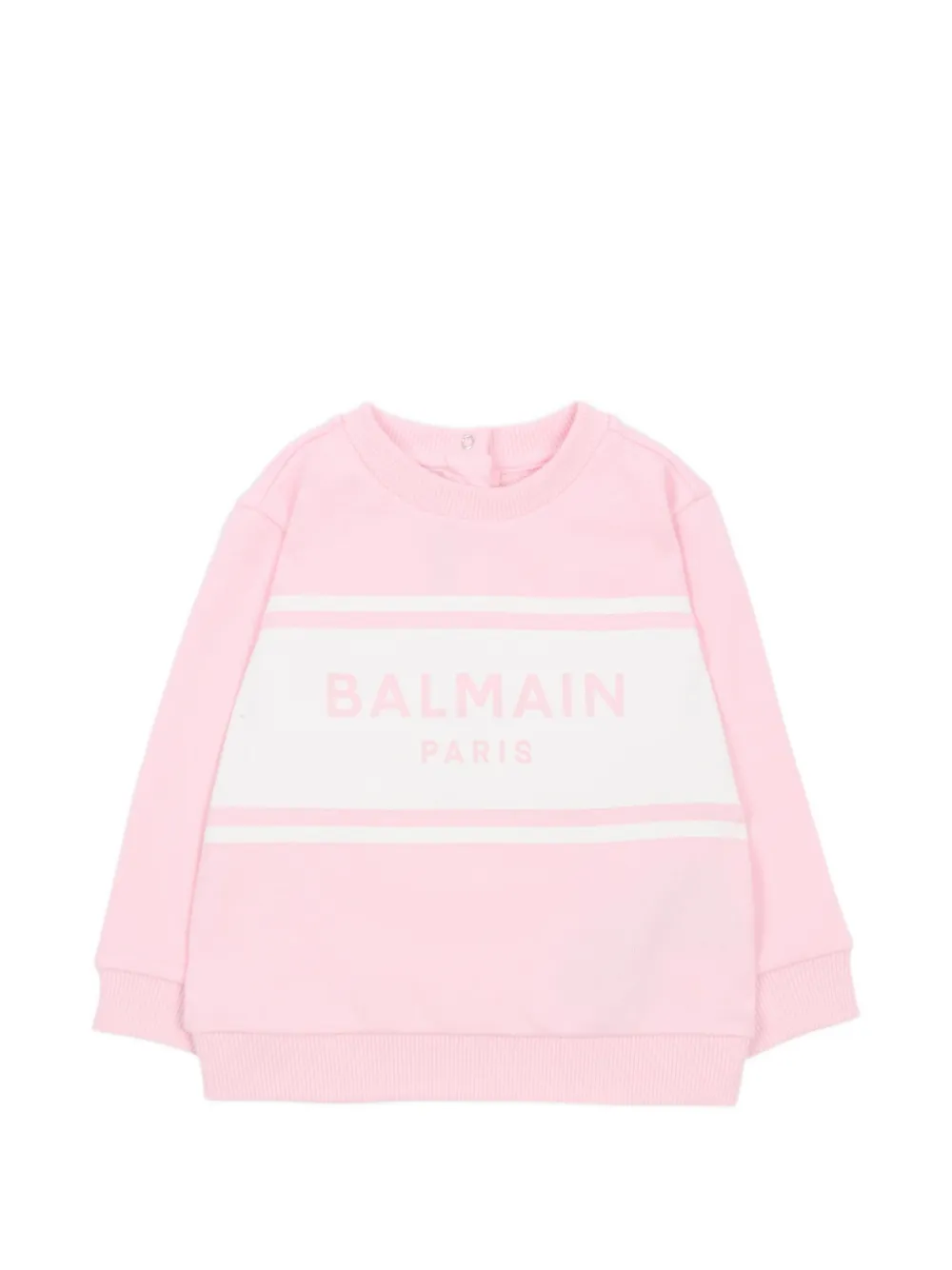 Balmain Kids printed crew-neck top - Rosa