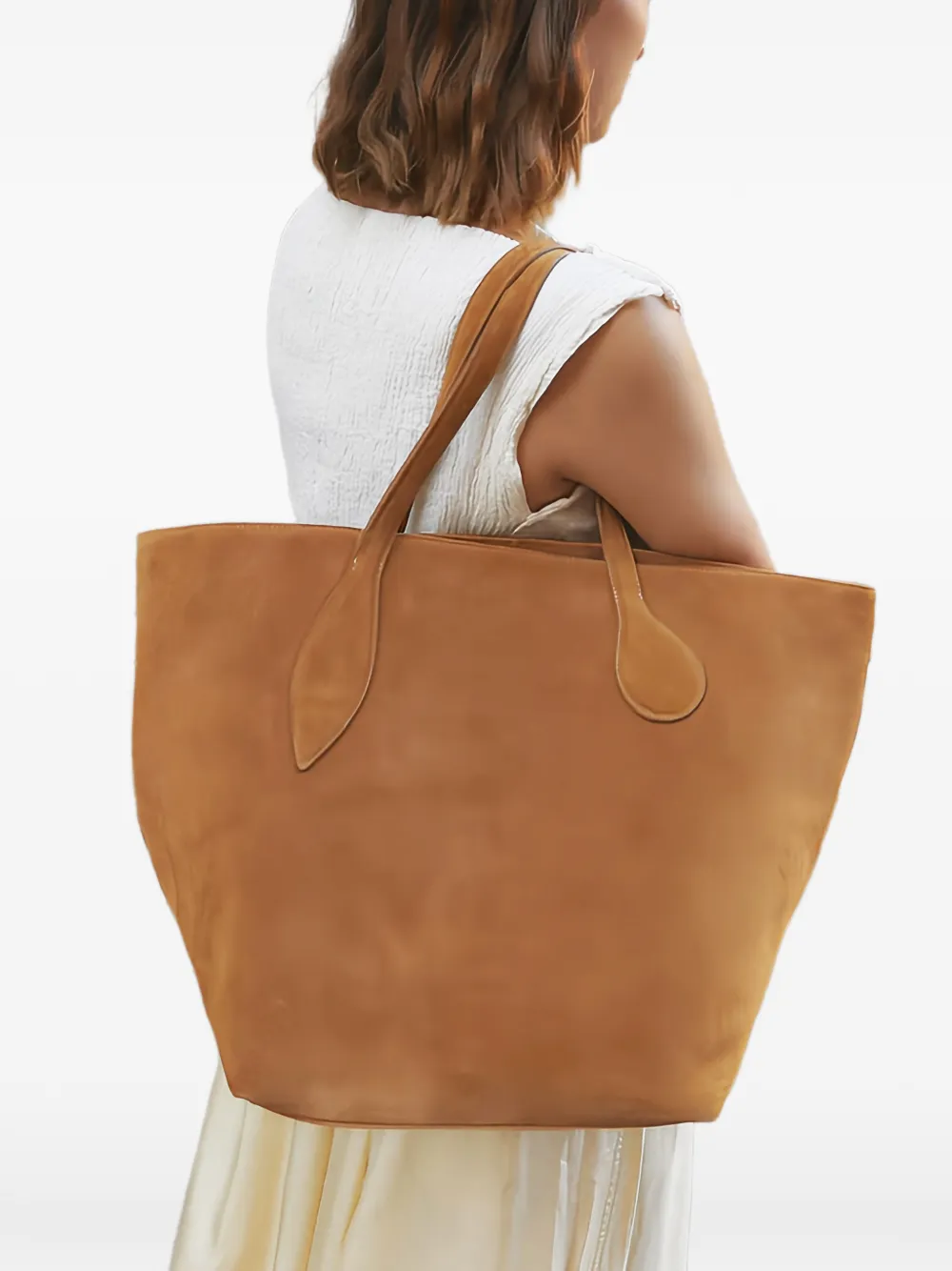  Liffner Sprout Suede Tote Bag - Brown 