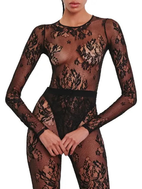 WARDROBE.NYC floral lace body