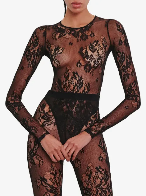 WARDROBE.NYC floral lace body