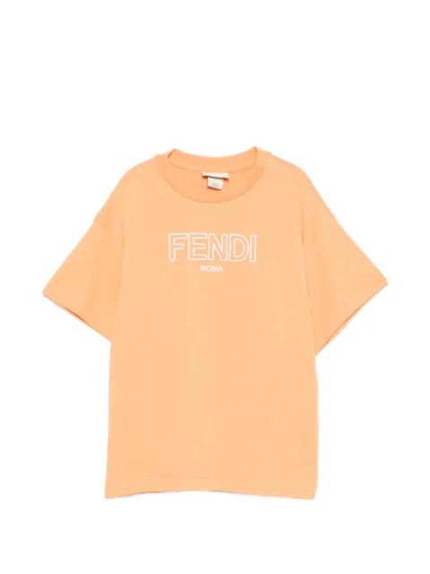 Fendi Kids playera con logo estampado