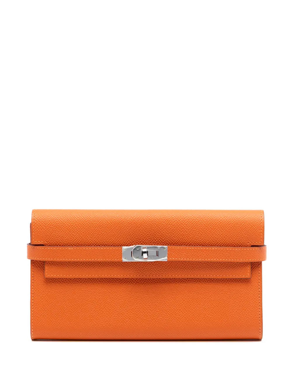 Hermès Pre-Owned 2014 Epsom Kelly Longue Wallet long wallets - Arancione