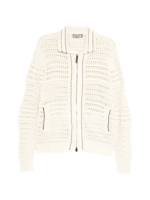 Canali كارديغان منسوج بسحاب