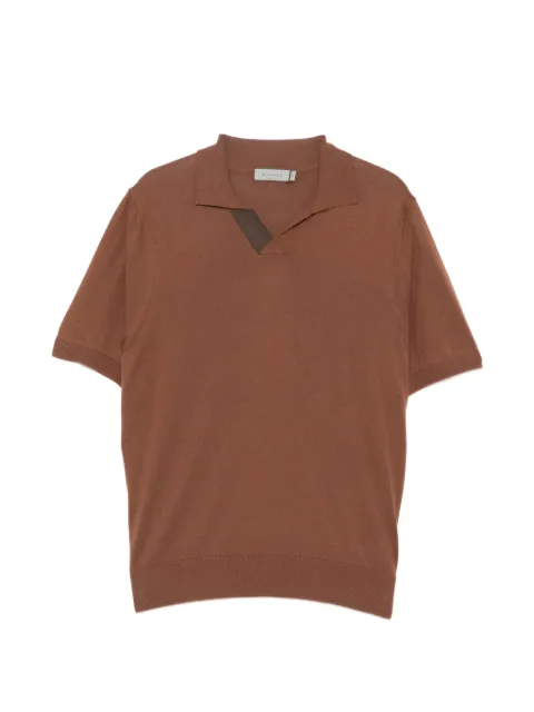 Canali short-sleeve open collar polo shirt