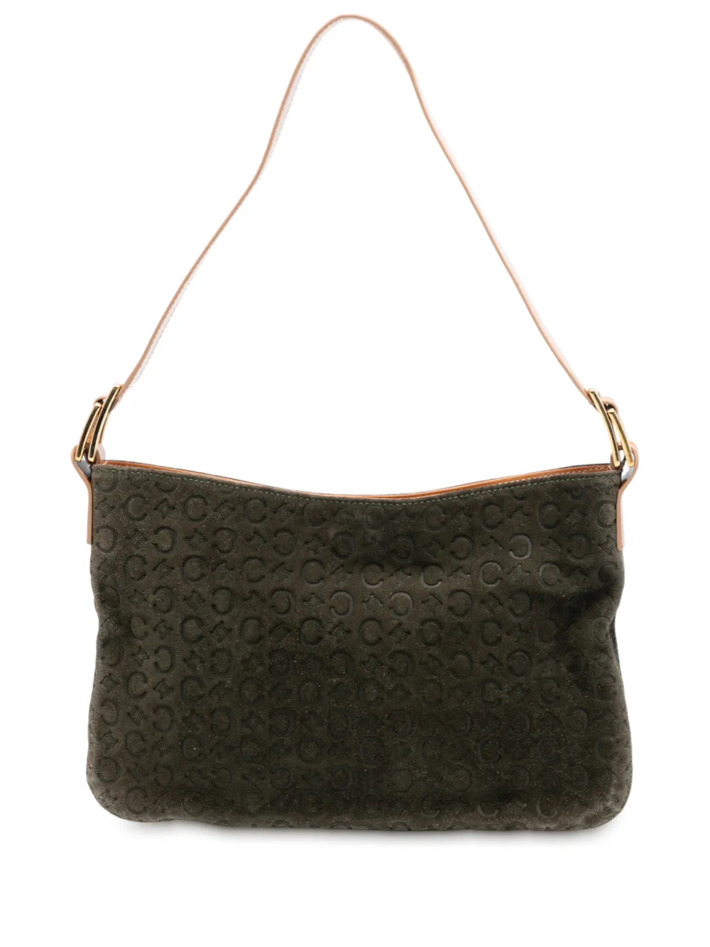 Celine Pre-Owned 2000 C Macadam Suede shoulder bag - Marrone