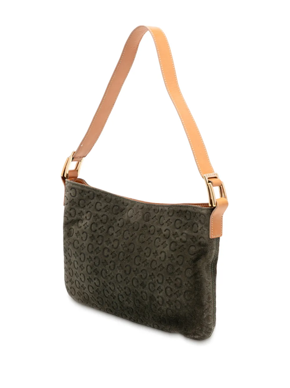 Celine Pre-Owned 2000 C Macadam Suede Shoulder Bag | Brown