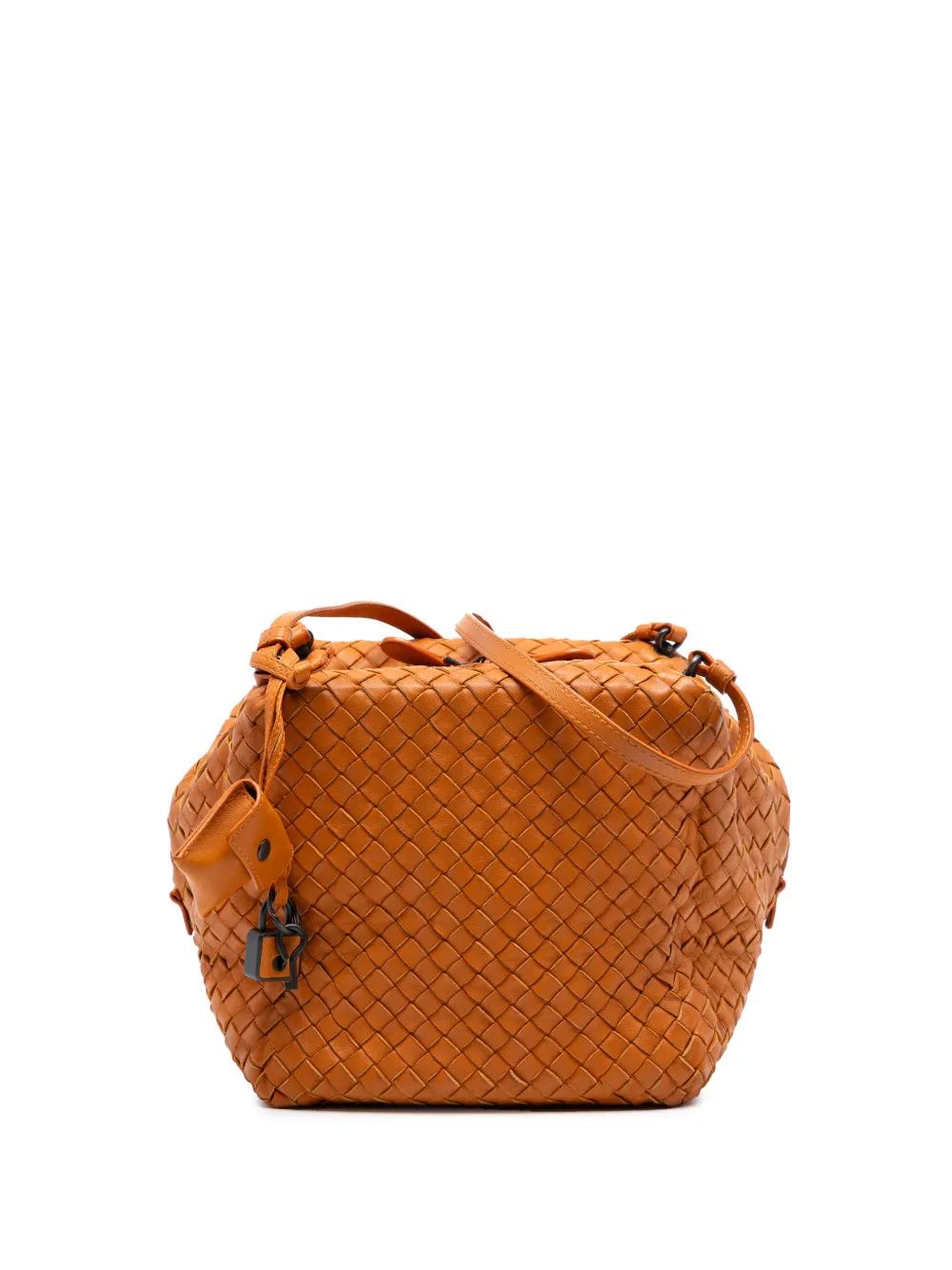 Bottega Veneta Pre-Owned 2012-2025 Nappa Intrecciato Cube crossbody bag - Arancione