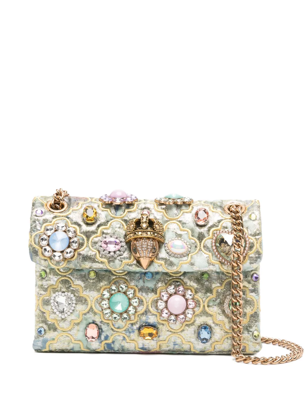 Kurt Geiger London Kensington crystal-embellished shoulder bag - Oro