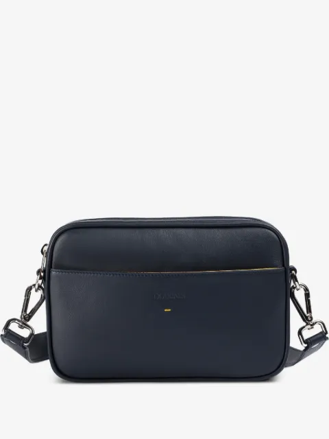 Doucal's logo-debossed leather messenger bag