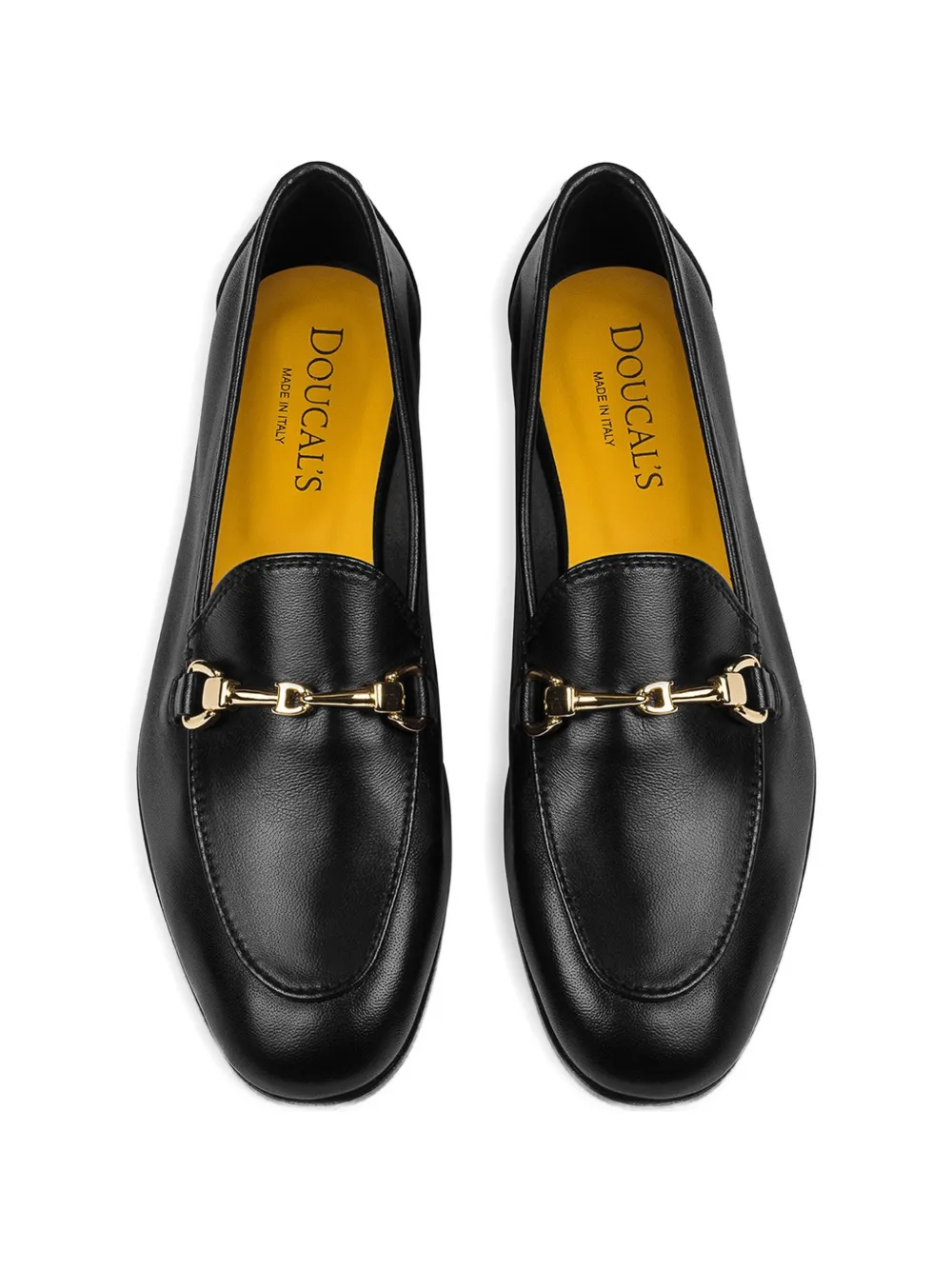 Doucal's horsebit leather loafers Zwart