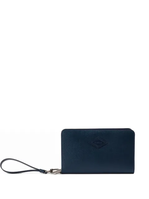 Doucal's Palmellato leather double-zip wallet