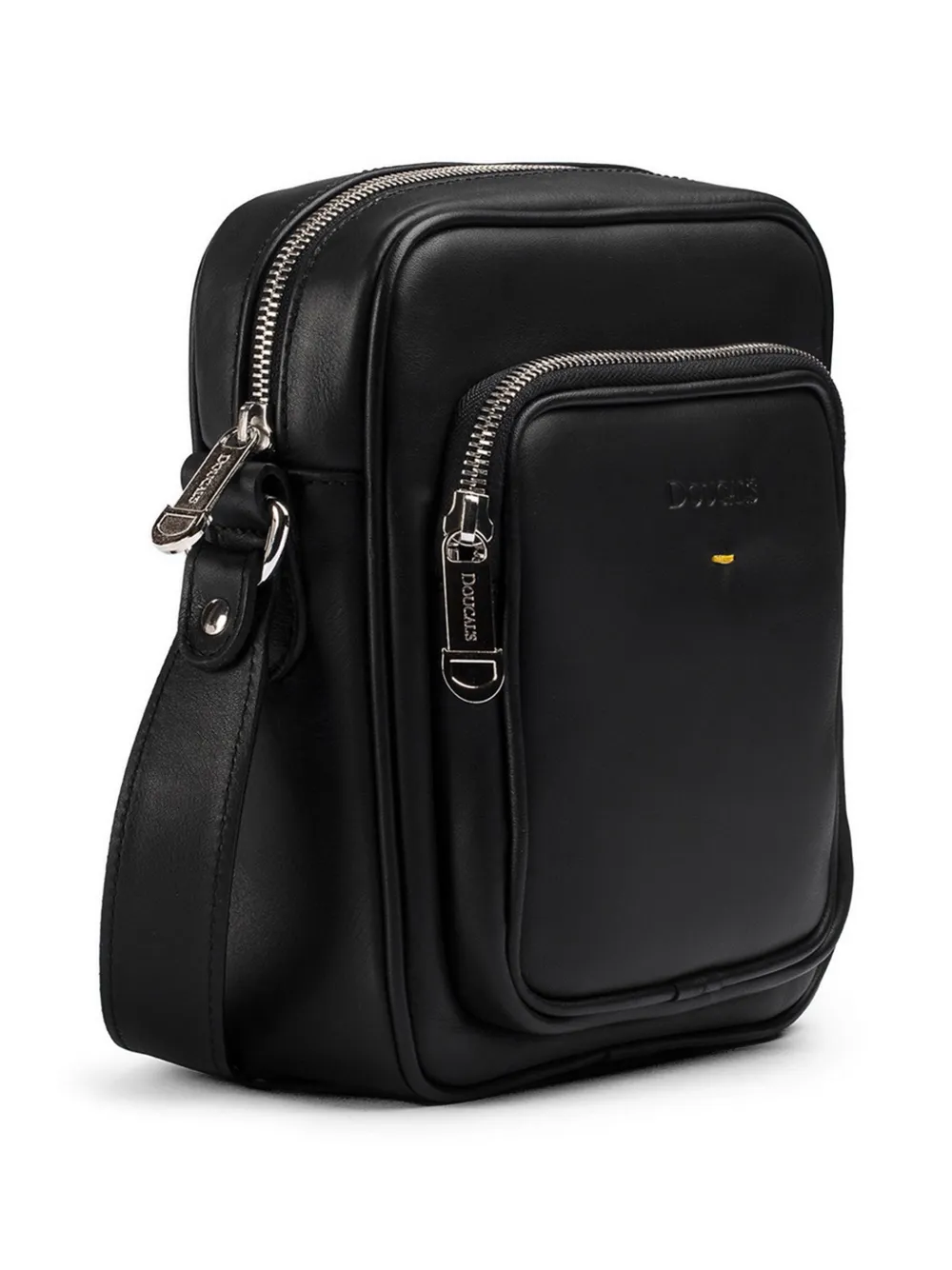  Doucal's Leather Messenger Bag - Black 