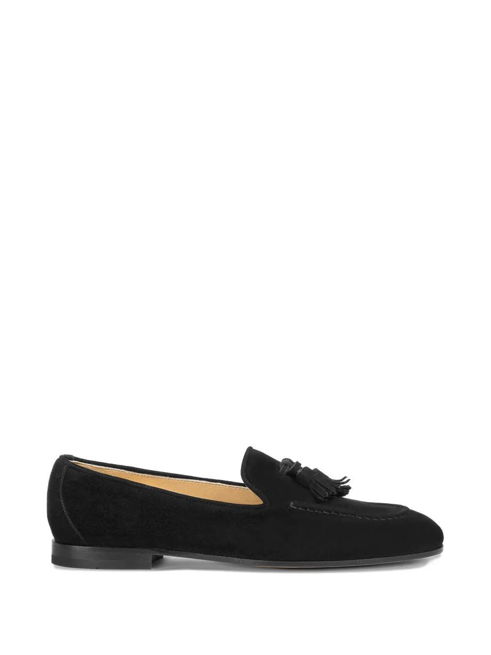 Doucal's tassel-detailed suede loafers - Nero
