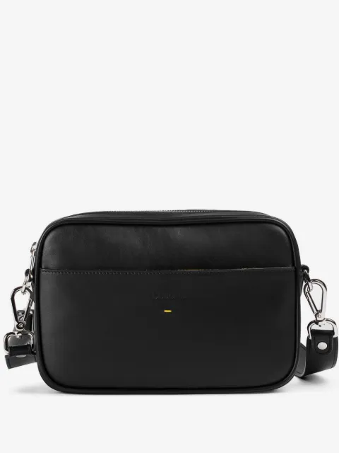Doucal's logo-debossed leather messenger bag