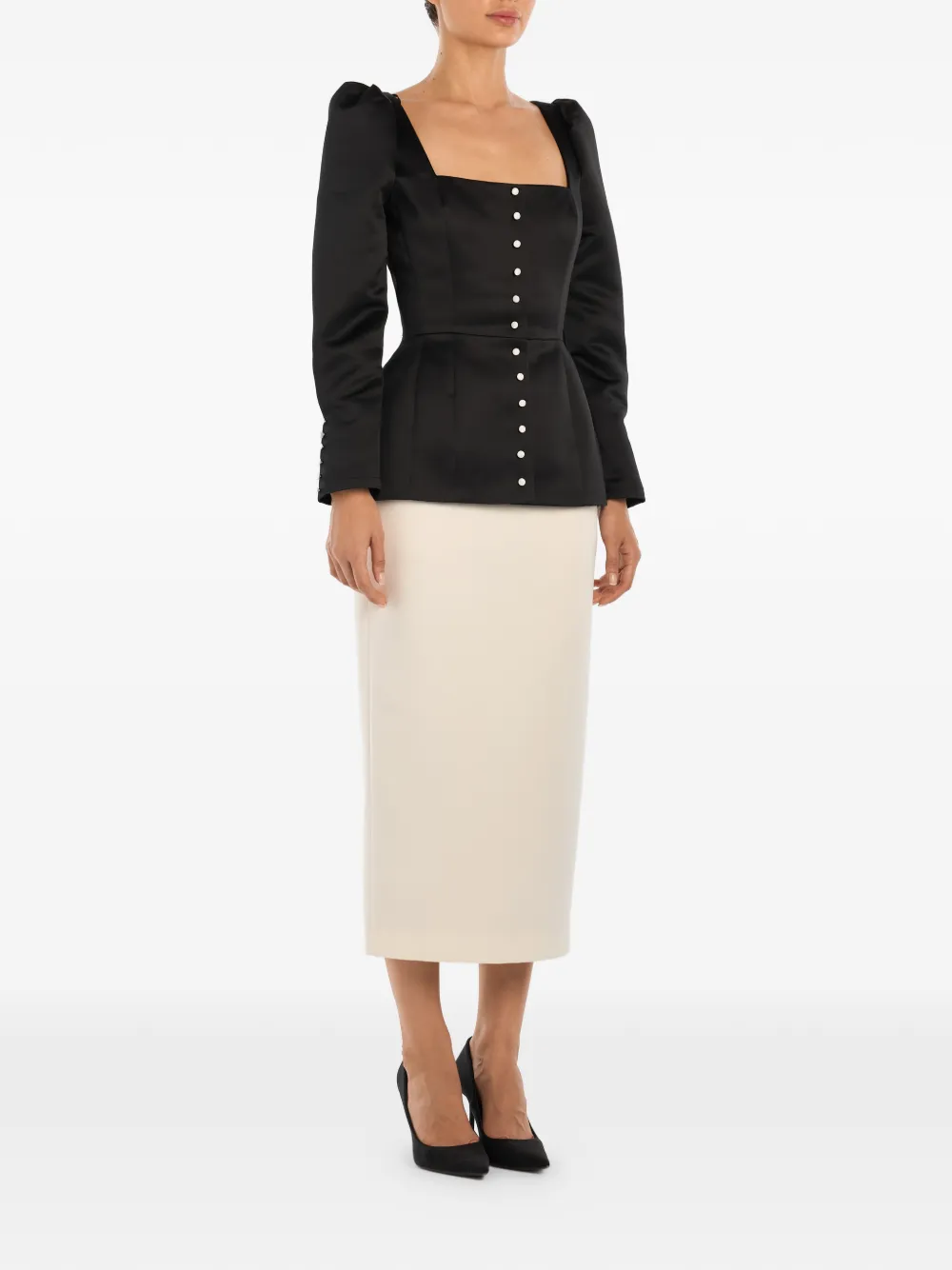  Post Meridiem Satin Top - Black 