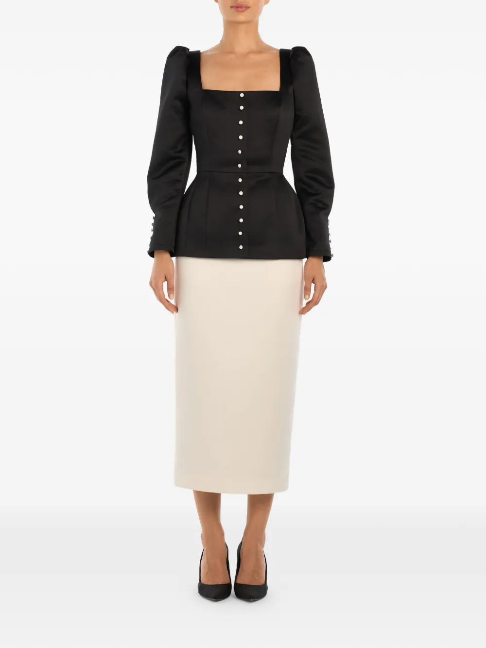  Post Meridiem Satin Top - Black 