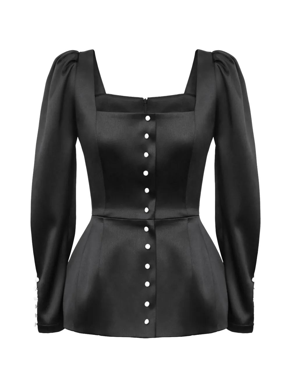 POST MERIDIEM satin top - Nero