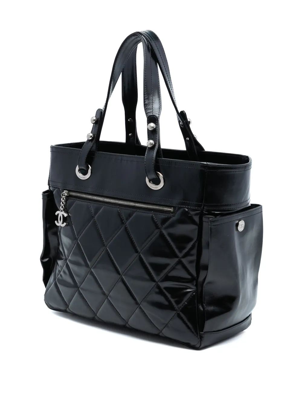 2009-2010 Large Quilted Shiny Calfskin Paris Biarritz Tote Bag