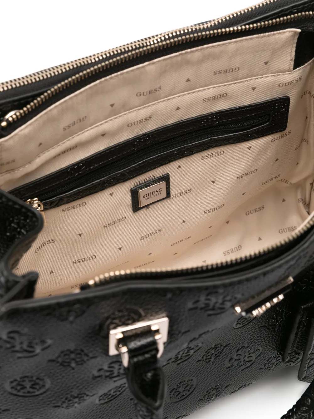 GUESS USA Cresidia shopper met logoplakkaat Zwart