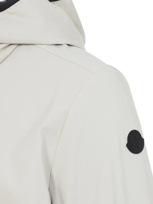 MONCLER ホワイト ステンカラーコート Moncler Altair Padded Coat | Neutrals | FARFETCH
