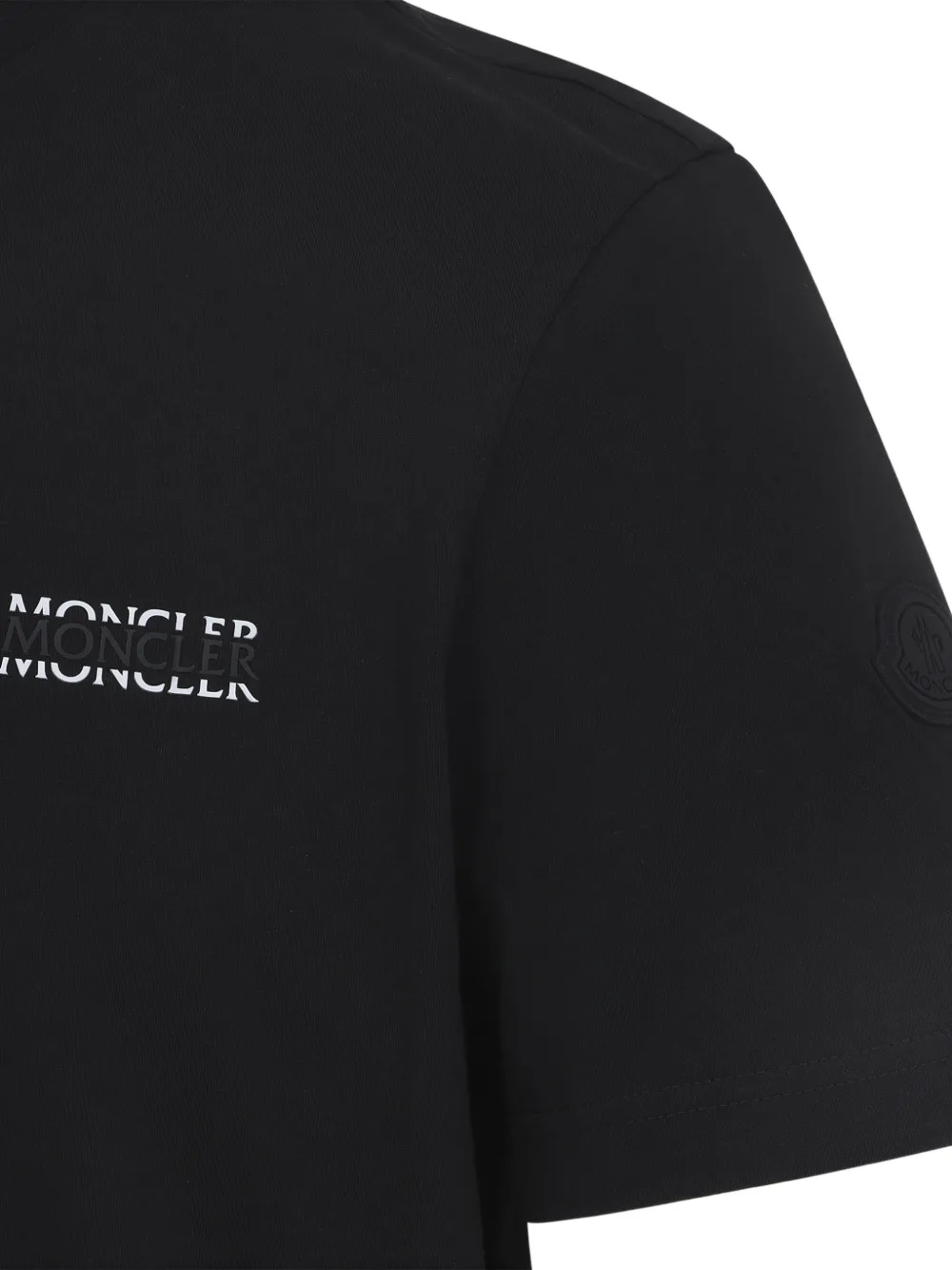 Moncler T-shirt met logo Zwart