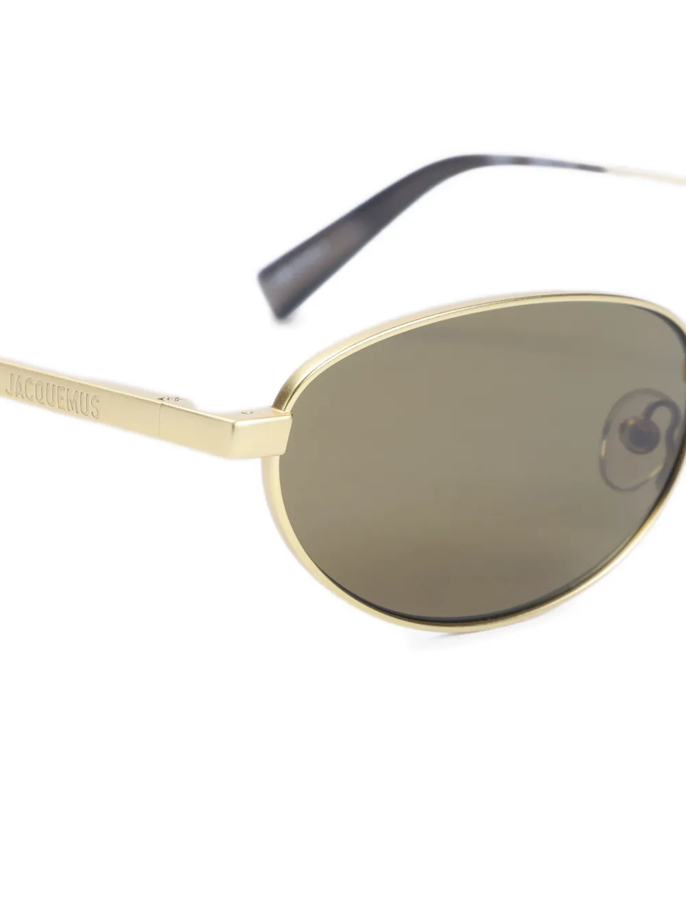 Jacquemus Zonnebril met ovalen montuur Goud