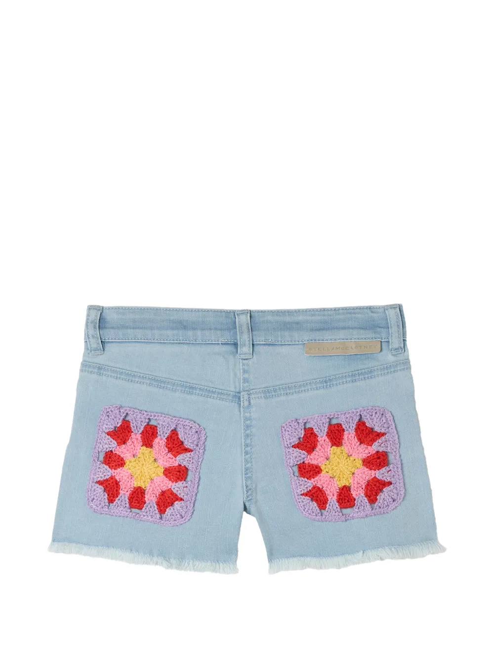 Stella McCartney Kids Shorts met applicatie Blauw