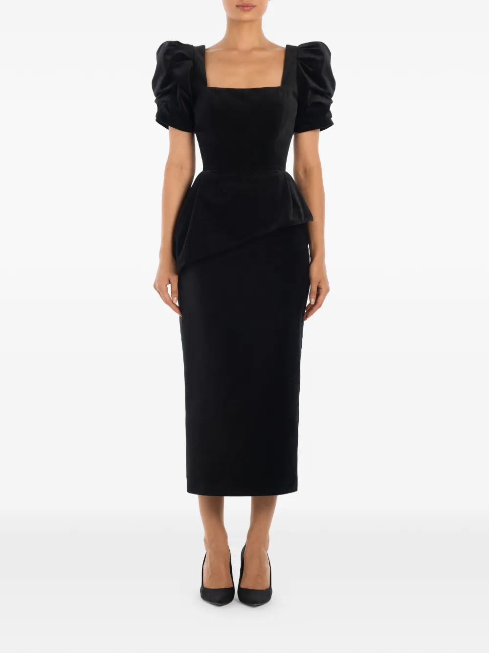  Post Meridiem Square-neck Top - Black 